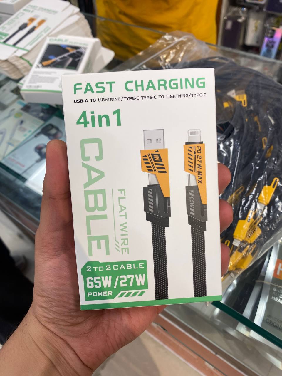 شارژر یک در چهار برند FLAT WIRE