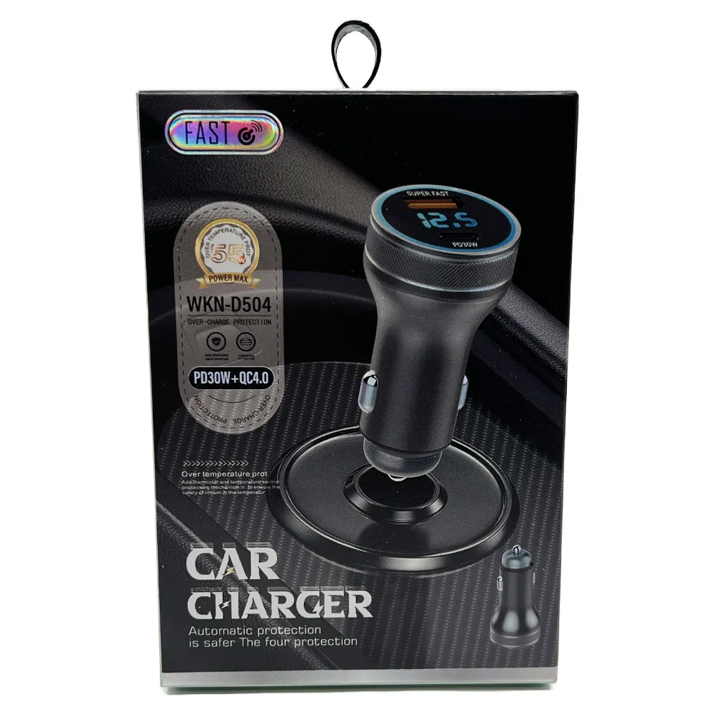شارژر فندکی دو پورت 55W QC4