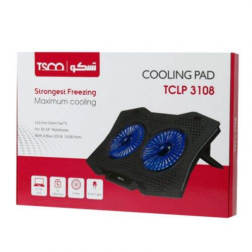 کول پد لپتاپ تسکو 2 فن مدل TCLP 3108