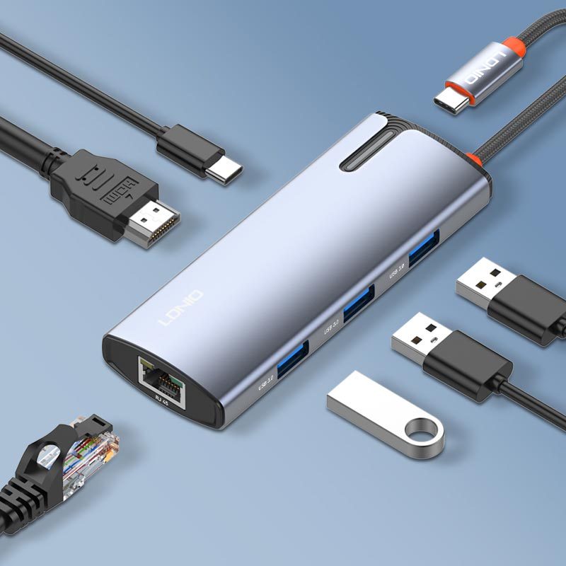 تبدیل و هاب Type-c برند Ldnio
